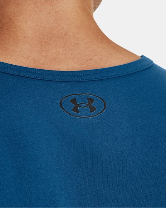 เสื้อกล้าม UA Sportstyle Logo สำหรับผู้ชาย in Blue image number 3